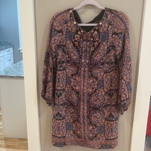 Nanette Lepore beaded silk dress size 8